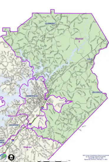Hall County Commission 105 Hall County Commission District 3 map