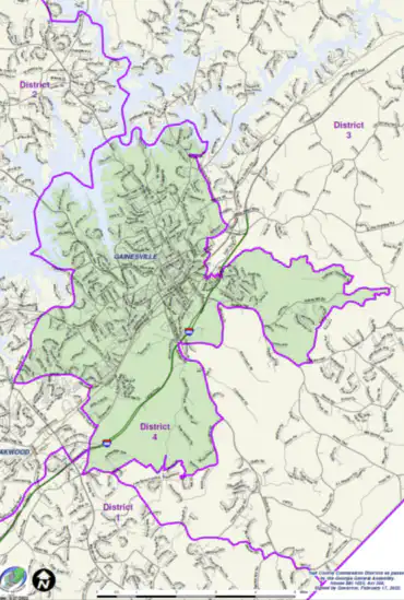 Hall County Commission 106 Hall County Government Map of District 4