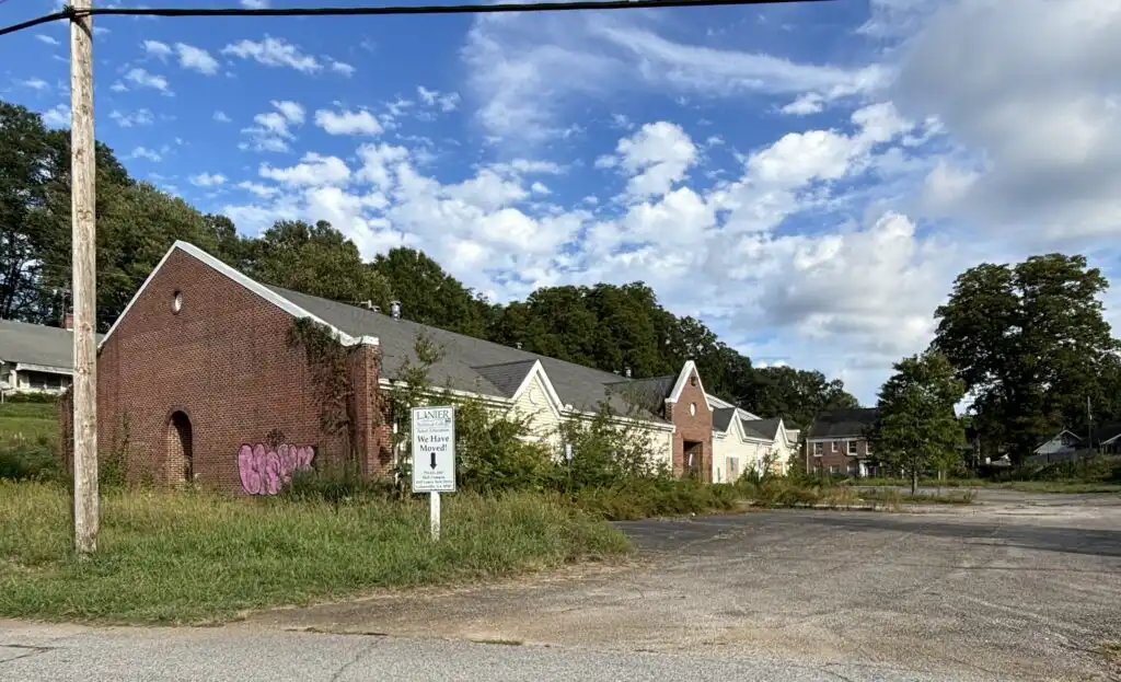 Different view of the former Lanier Tech Adult Learning Center which has become an eyesore.