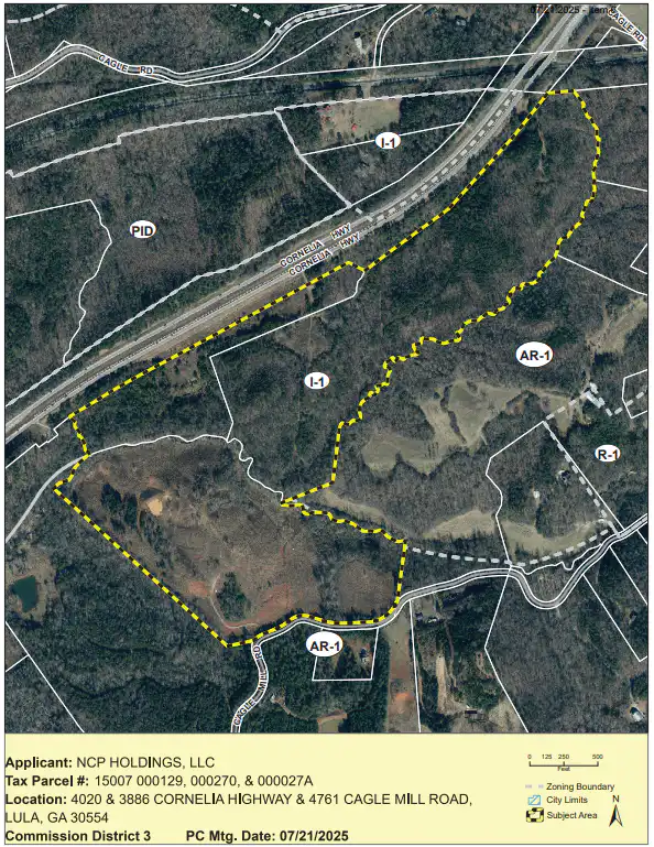 District 3: 4761 Cagle Mill Rd, 4020 & 3886 Cornelia Highway 1 Special Use: Amend conditions for Light Industrial District 3