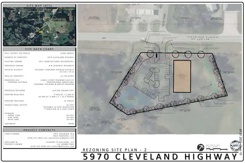 Rezone from Agricultural Residential 1 (AR-1) to Highway Business (H-B): District 3