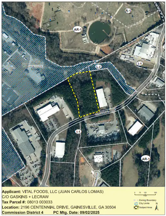 District 4: 2196 Centennial Drive 1 District 4: 2196 Centennial Dr Site Plan: (A) Special Use | Outdoor Recreation (B) Variance to 8.1.1 for required parking
