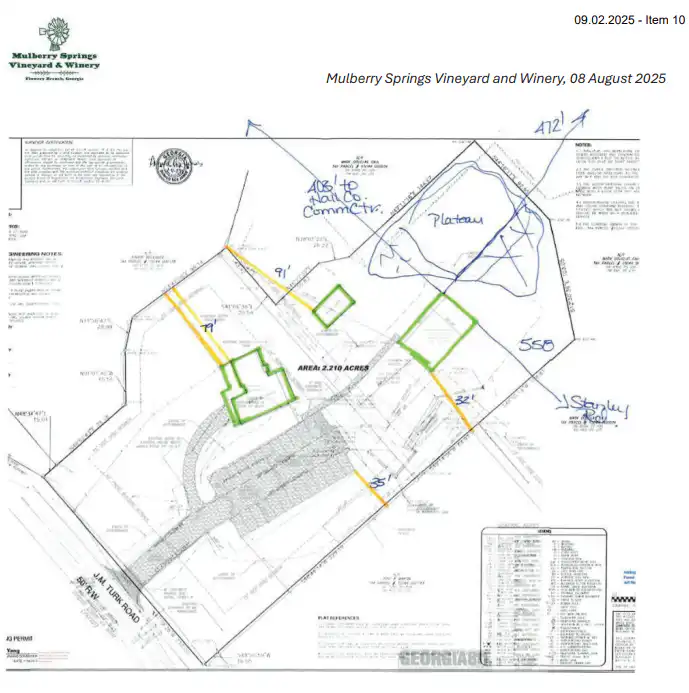 District 1: 4527 JM Turk Rd Site Plan (A) Special Use as Agri-entertainment venue (B) Variance to Section 7.7.3 (Distance from adjoining property)